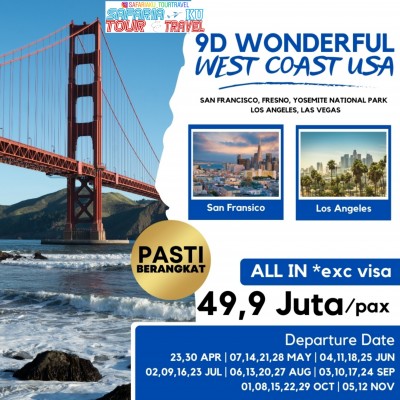 9D WONDERFUL WEST COAST USA 2025
